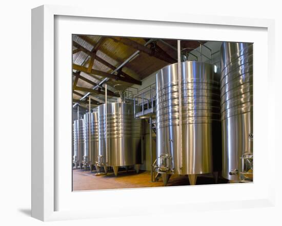 Wine Fermentation Tanks, Chateau Comtesse De Lalande, Pauillac, Gironde, France-Michael Busselle-Framed Photographic Print