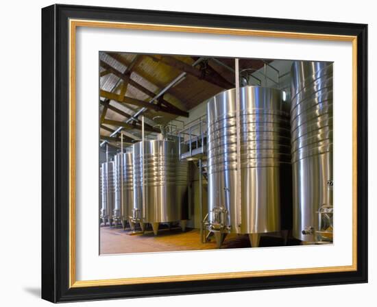 Wine Fermentation Tanks, Chateau Comtesse De Lalande, Pauillac, Gironde, France-Michael Busselle-Framed Photographic Print