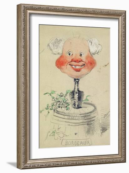 Wine from Bordeaux, 1857 (Pencil and W/C on Paper)-Claude Monet-Framed Premium Giclee Print