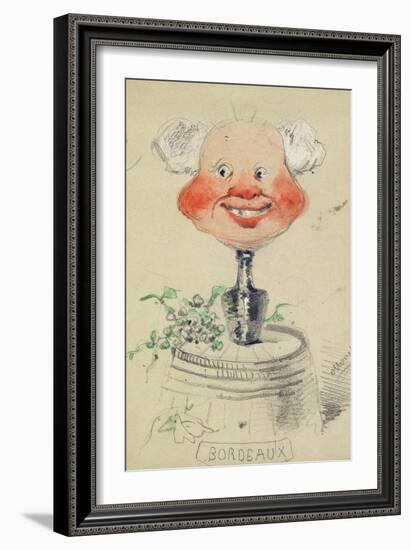 Wine from Bordeaux, 1857 (Pencil and W/C on Paper)-Claude Monet-Framed Premium Giclee Print