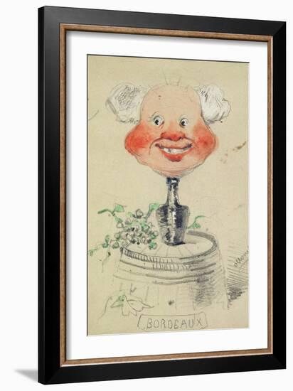 Wine from Bordeaux, 1857 (Pencil and W/C on Paper)-Claude Monet-Framed Giclee Print