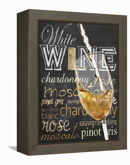 Wine Glass White-Lauren Gibbons-Framed Stretched Canvas