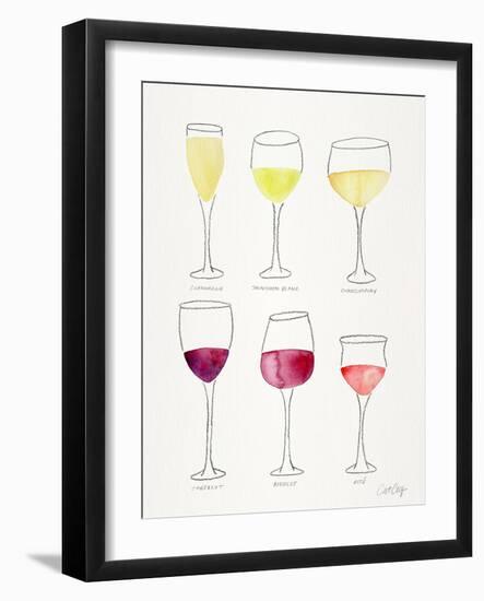 Wine Glasses-Cat Coquillette-Framed Giclee Print