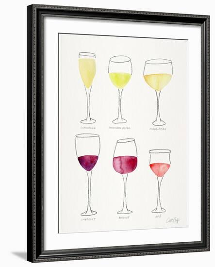 Wine Glasses-Cat Coquillette-Framed Giclee Print