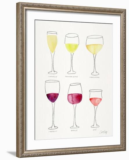 Wine Glasses-Cat Coquillette-Framed Giclee Print