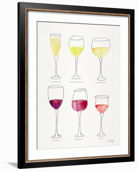 Wine Glasses-Cat Coquillette-Framed Giclee Print