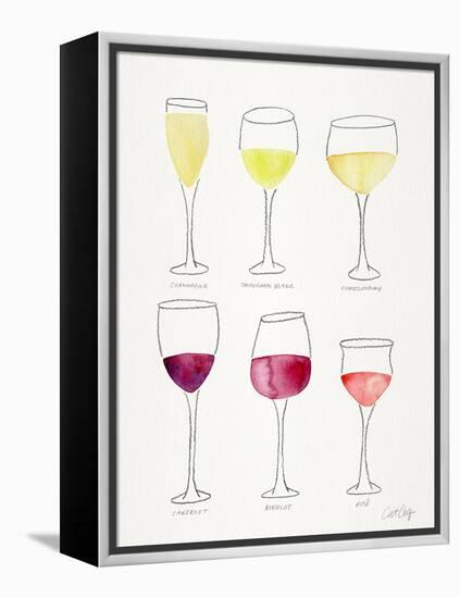 Wine Glasses-Cat Coquillette-Framed Premier Image Canvas