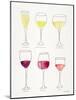 Wine Glasses-Cat Coquillette-Mounted Giclee Print