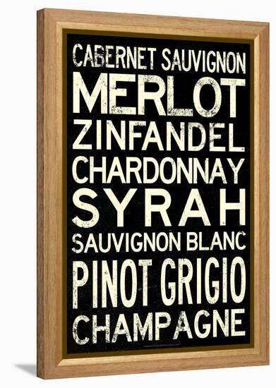 Wine Grape Types-null-Framed Stretched Canvas