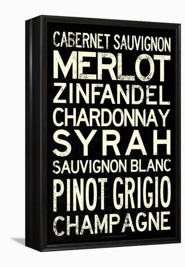 Wine Grape Types-null-Framed Stretched Canvas