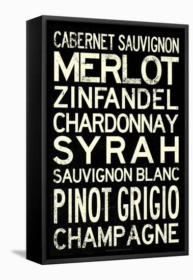 Wine Grape Types-null-Framed Stretched Canvas