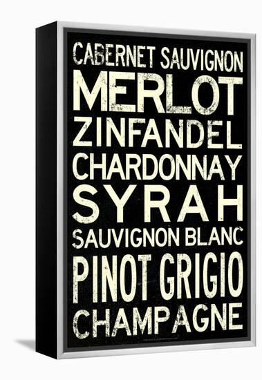 Wine Grape Types-null-Framed Stretched Canvas