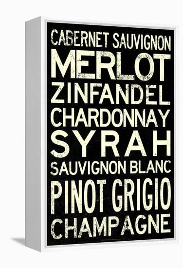 Wine Grape Types-null-Framed Stretched Canvas