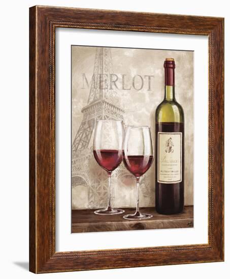 Wine in Paris III-Janelle Penner-Framed Art Print