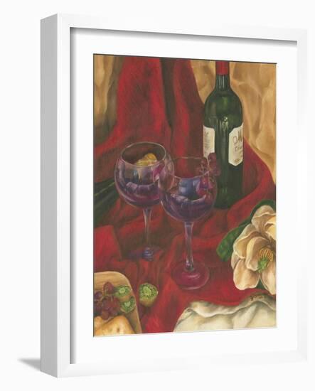 Wine Indulgences II-Jennifer Goldberger-Framed Art Print