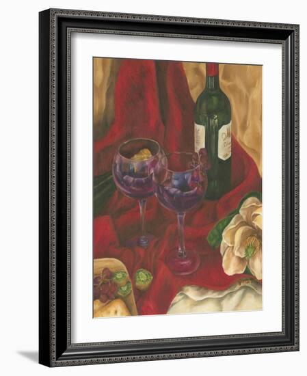 Wine Indulgences II-Jennifer Goldberger-Framed Art Print