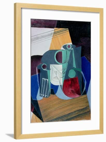 Wine Jug and Glass, 1916-Juan Gris-Framed Giclee Print