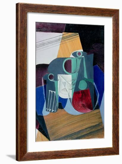 Wine Jug and Glass, 1916-Juan Gris-Framed Giclee Print