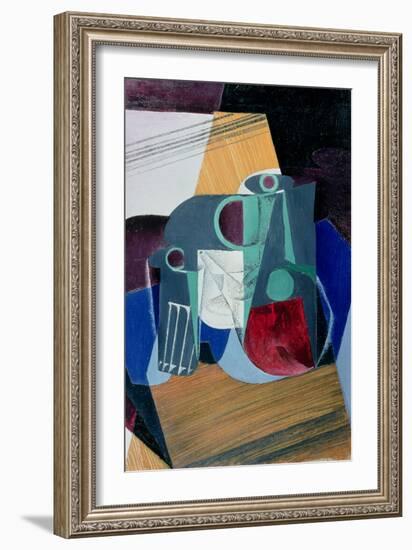 Wine Jug and Glass, 1916-Juan Gris-Framed Giclee Print