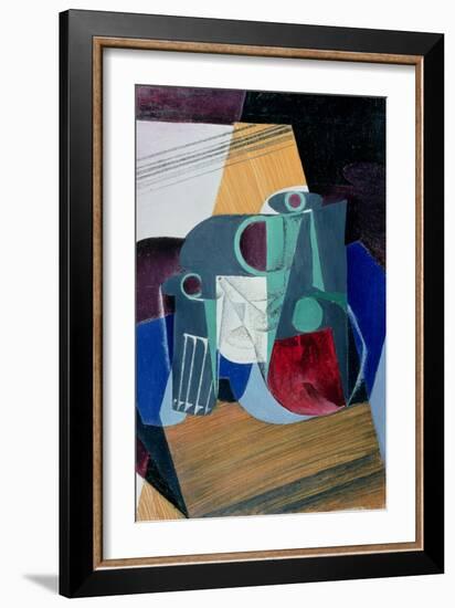 Wine Jug and Glass, 1916-Juan Gris-Framed Giclee Print