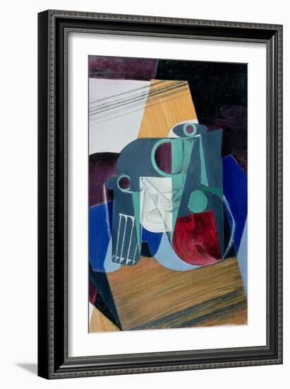 Wine Jug and Glass, 1916-Juan Gris-Framed Giclee Print