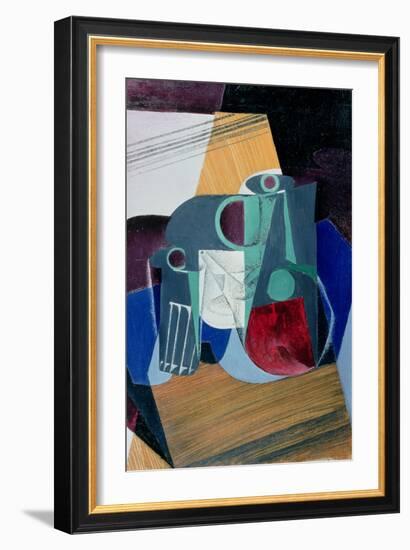 Wine Jug and Glass, 1916-Juan Gris-Framed Giclee Print