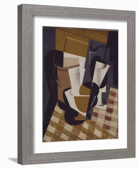 Wine Jug and Glass, 1916-Juan Gris-Framed Giclee Print