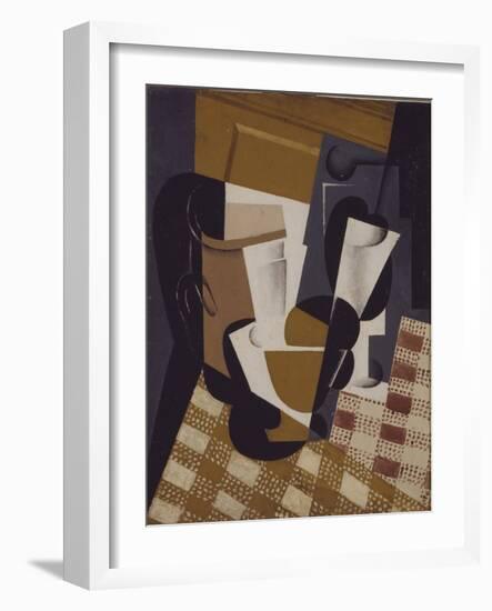 Wine Jug and Glass, 1916-Juan Gris-Framed Giclee Print