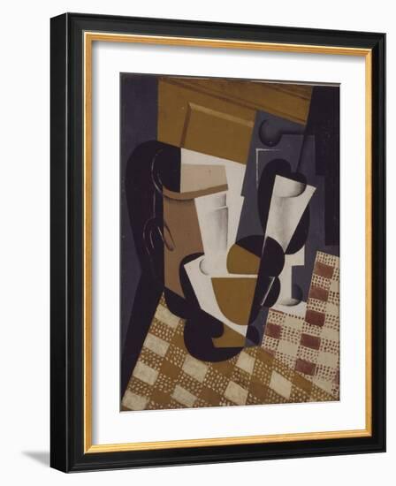 Wine Jug and Glass, 1916-Juan Gris-Framed Giclee Print