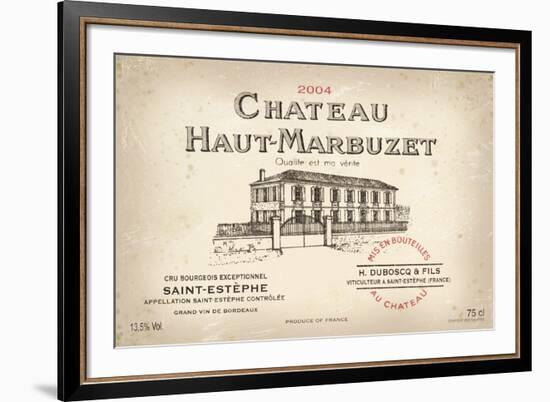 Wine Label I-The Vintage Collection-Framed Giclee Print