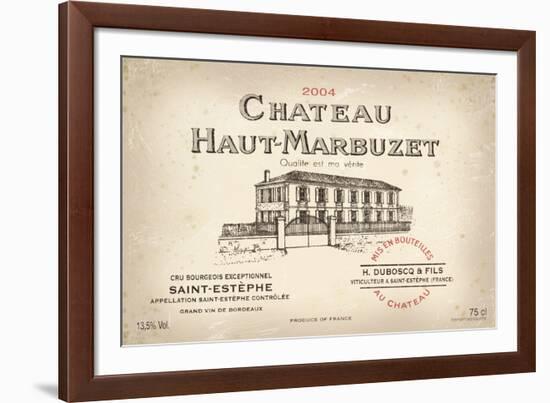 Wine Label I-The Vintage Collection-Framed Giclee Print