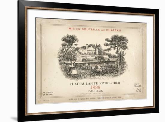 Wine Label II-The Vintage Collection-Framed Giclee Print