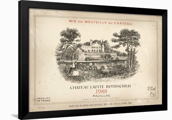 Wine Label II-The Vintage Collection-Framed Giclee Print