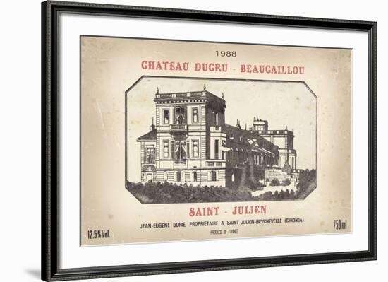 Wine Label III-The Vintage Collection-Framed Giclee Print