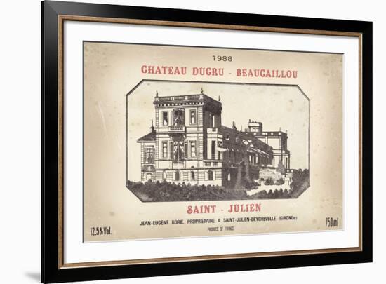 Wine Label III-The Vintage Collection-Framed Giclee Print