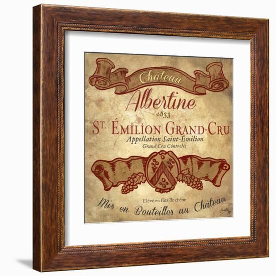 Wine Label IV-Elizabeth Medley-Framed Art Print