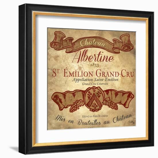 Wine Label IV-Elizabeth Medley-Framed Art Print