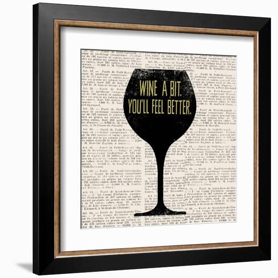 Wine Lino Print 1-Evangeline Taylor-Framed Art Print