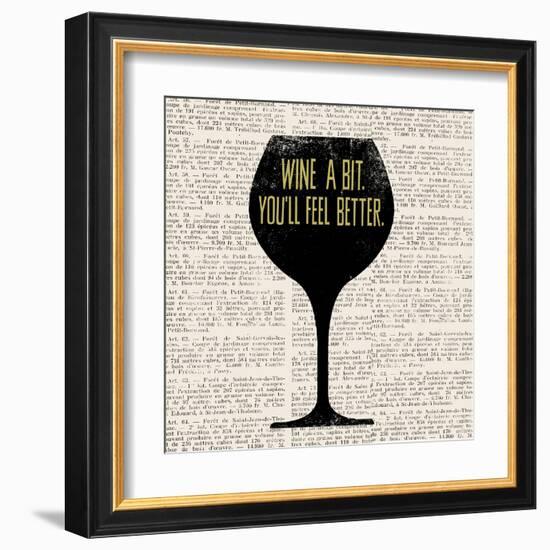 Wine Lino Print 1-Evangeline Taylor-Framed Art Print