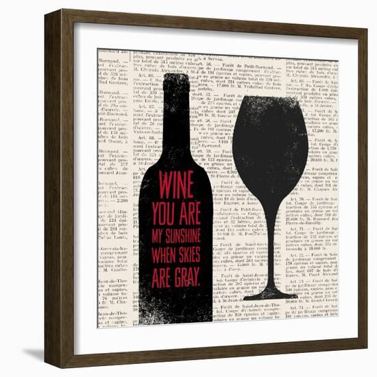 Wine Lino Print 2-Evangeline Taylor-Framed Premium Giclee Print