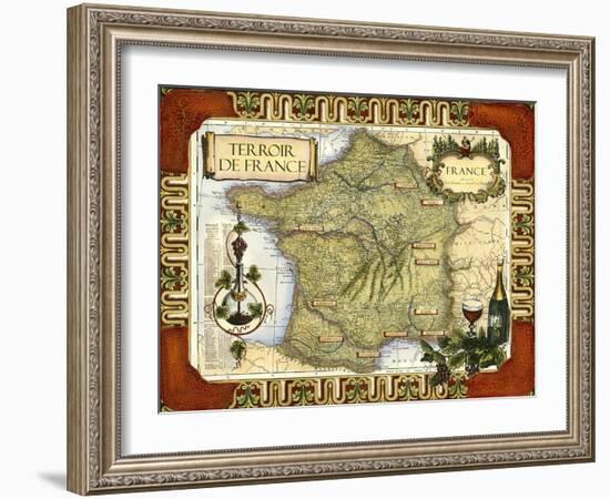 Wine Map of France-null-Framed Art Print