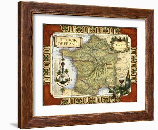 Wine Map of France-null-Framed Art Print