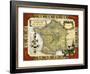 Wine Map of France-null-Framed Art Print