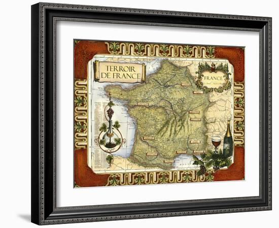 Wine Map of France-null-Framed Art Print