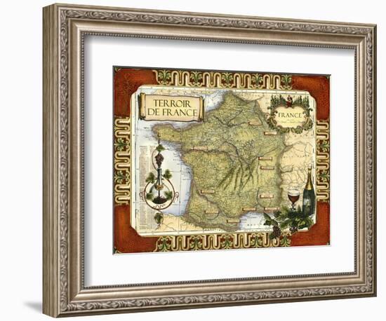 Wine Map of France-null-Framed Art Print