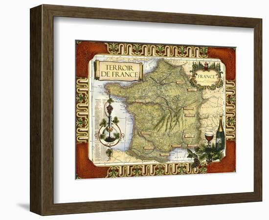 Wine Map of France-null-Framed Art Print