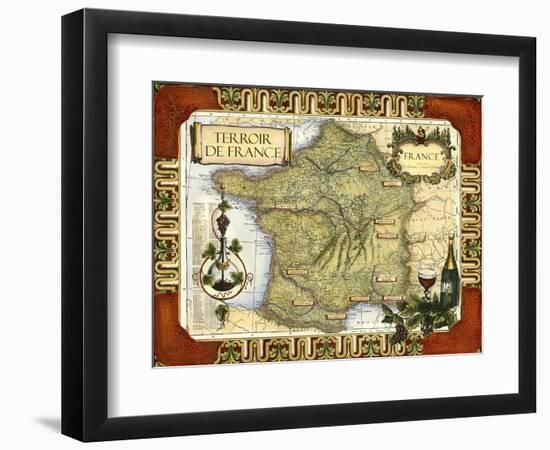 Wine Map of France-null-Framed Art Print