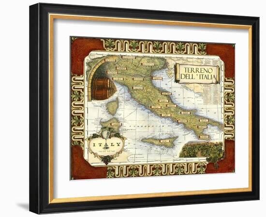 Wine Map of Italy-null-Framed Art Print