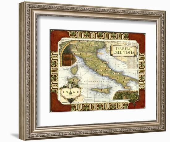 Wine Map of Italy-null-Framed Art Print