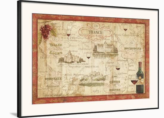 Wine Map-Daphne Brissonnet-Framed Art Print